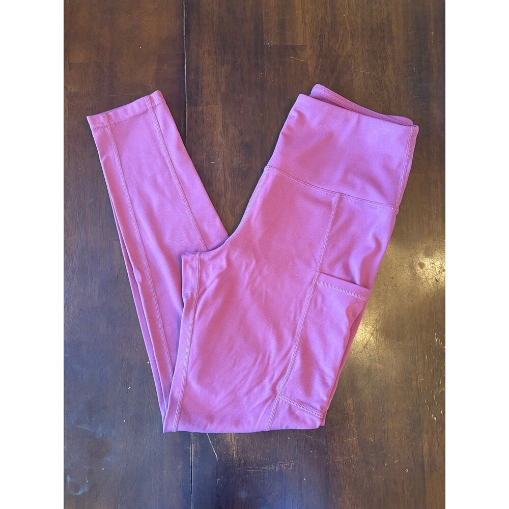 Womens teens leggings pink purple pockets yoga athletic high waisted spring nwot